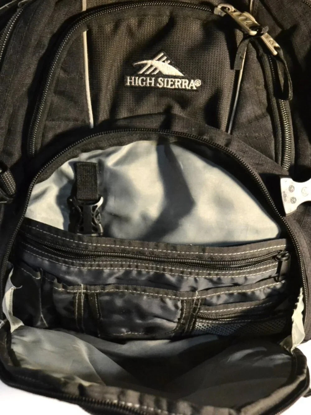 High Sierra Swerve Backpack Black Suspendion Strap System Travel Camping School